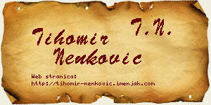 Tihomir Nenković vizit kartica